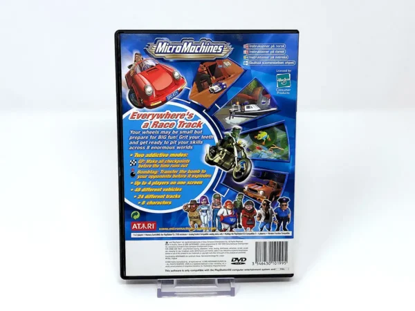 Parte trasera de Micro Machines (UK) para PlayStation 2, edición PAL UK