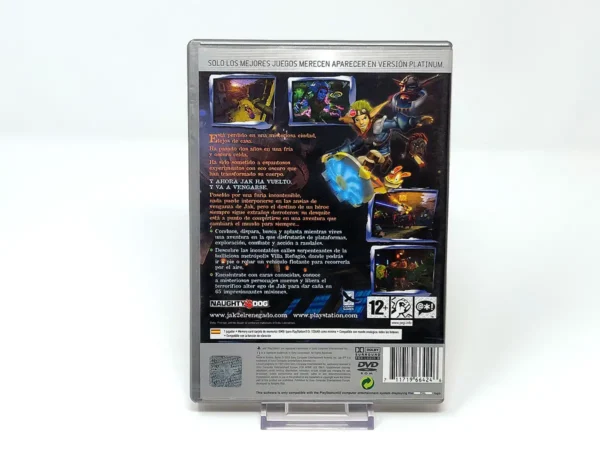 Parte trasera de Jak II: El Renegado (ESP) (Platinum) para PlayStation 2, edición PAL España