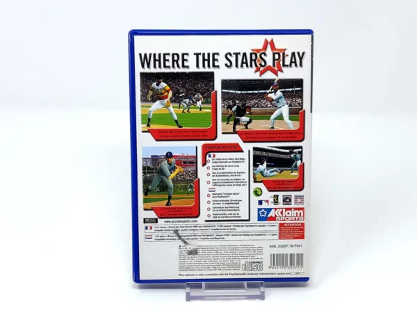 Parte trasera de All-Star Baseball 2002 (FRA) para PlayStation 2, edición PAL Francia