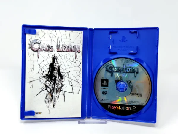 Interior del juego Chaos Legion (ESP) para PlayStation 2 con disco y manual