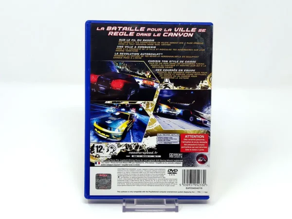 Parte trasera de Need for Speed: Carbon (FRA) para PlayStation 2, edición PAL Francia