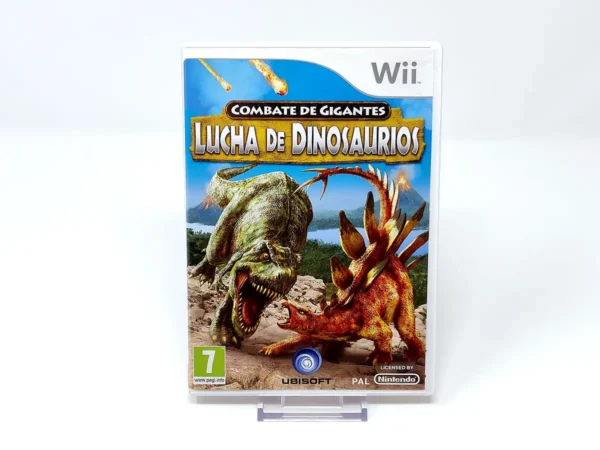 Portada de Combate de Gigantes: Lucha de Dinosaurios (ESP) para Nintendo Wii, edición PAL España, de segunda mano