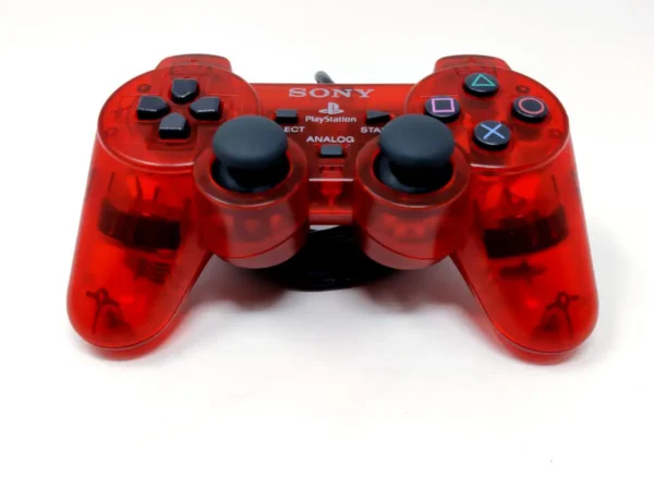 Mando Dual Shock 2 Rojo Transparente PS2 para PlayStation 2, edición PAL España, de segunda mano