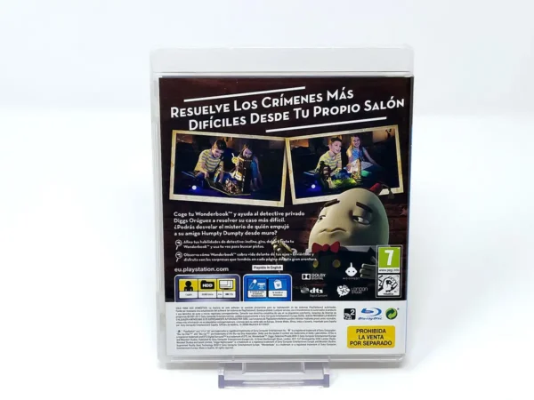 Parte trasera de Wonderbook: Diggs Detective Privado (ESP) para PlayStation 3, edición PAL España