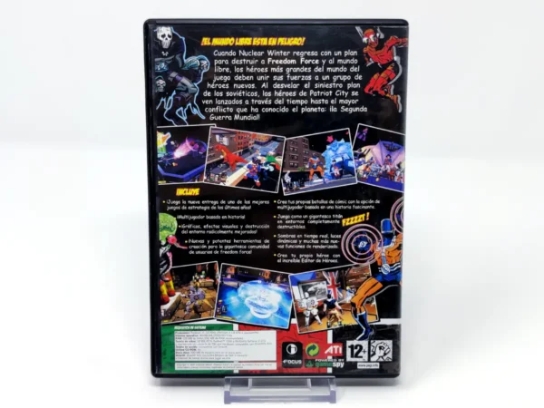 Parte trasera de Freedom Force vs. the 3rd Reich (ESP) para PC, edición PAL España