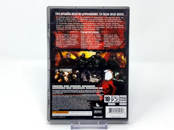 Parte trasera de Gears of War (ESP) (Classics) (Rebajado) para XBOX 360, edición PAL España