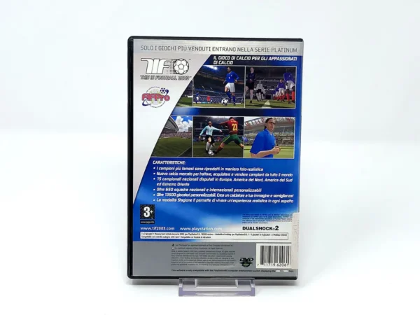 Parte trasera de This Is Football 2003 (ITA) para PlayStation 2, edición PAL