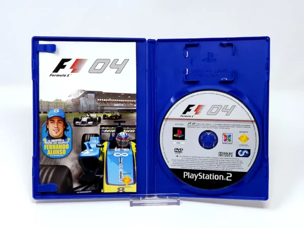 Interior del juego Formula One 04 (ESP) (v1) para PlayStation 2 con disco y manual