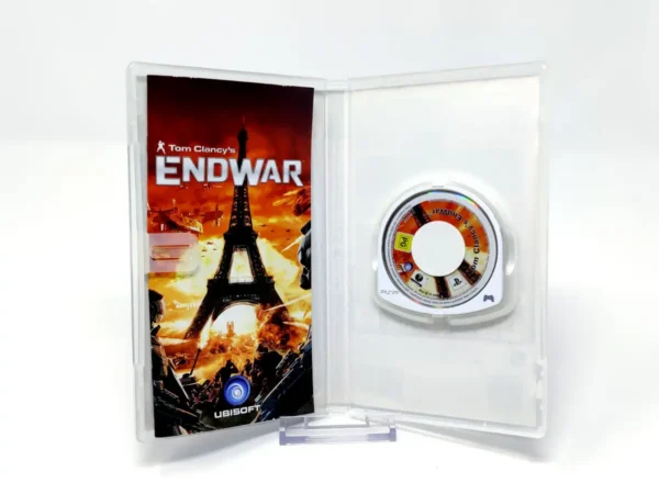 Interior del juego Tom Clancy's EndWar (ESP) (Essentials) para PSP con disco y manual