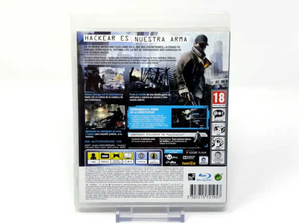 Parte trasera de Watch_Dogs (ESP) (Rebajado) para PlayStation 3, edición PAL España