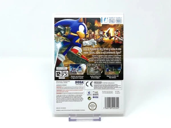 Parte trasera de Sonic y el Caballero Negro (ESP) para Nintendo Wii, edición PAL España