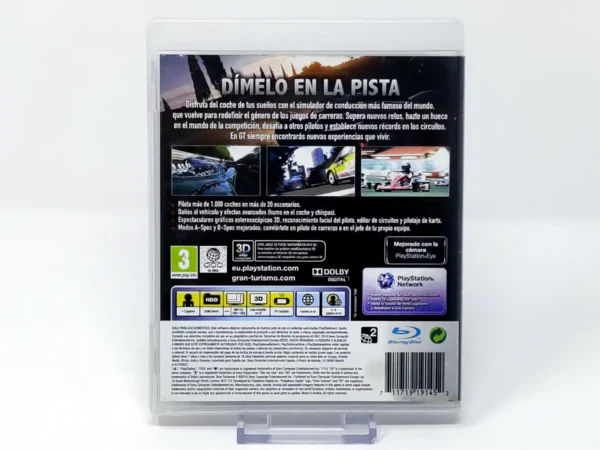 Parte trasera de Gran Turismo 5 (Edición Coleccionista) (ESP) (Rebajado) para PlayStation 3, edición PAL España