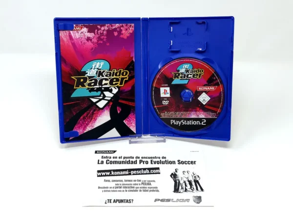 Interior del juego Kaido Racer 2 (ESP) para PlayStation 2 con disco y manual