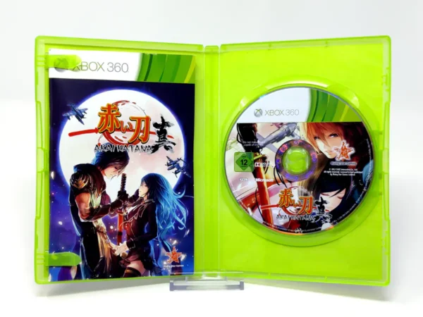 Interior del juego Akai Katana (UK) para XBOX 360 con disco y manual