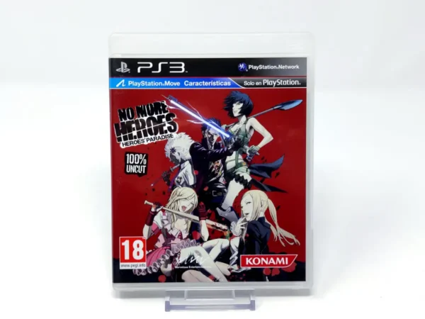 Portada de No More Heroes: Heroes' Paradise (ESP) para PlayStation 3, edición PAL España, de segunda mano