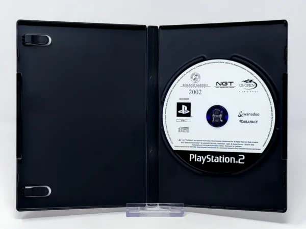 Interior del juego Roland Garros French Open 2002 (ESP) (Rebajado) para PlayStation 2 con disco y manual