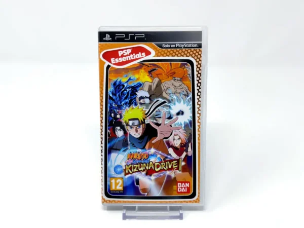 Portada de Naruto Shippuden: Kizuna Drive (ESP) (Essentials) para PSP, edición PAL España, de segunda mano