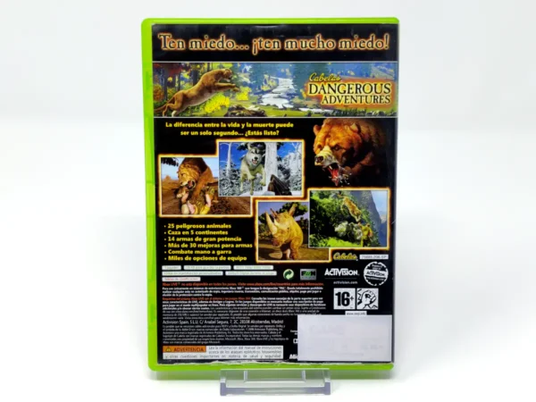 Parte trasera de Cabela's Dangerous Adventures (ESP) (Rebajado) para XBOX 360, edición PAL España