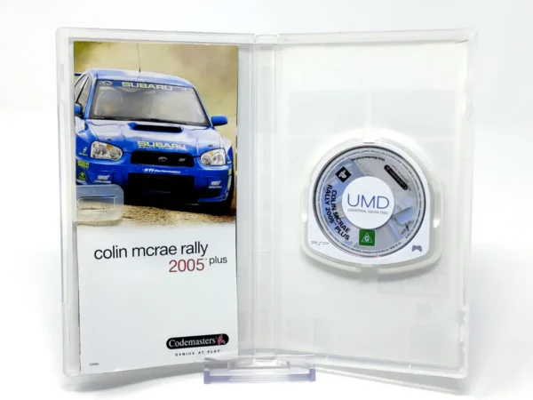 Interior del juego Colin McRae Rally 2005 Plus (ESP) para PSP con disco y manual