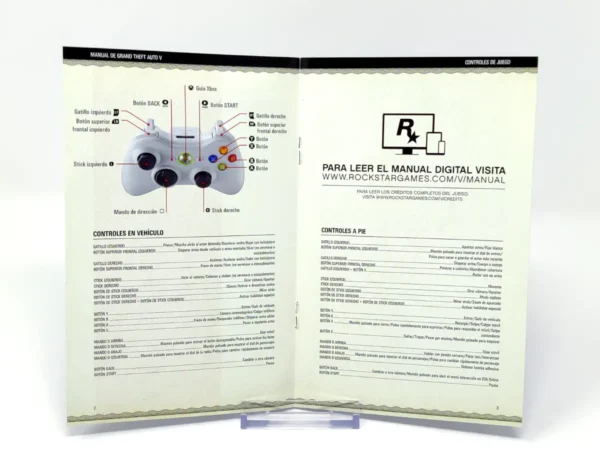 Grand Theft Auto V (ESP) (Manual) para XBOX 360, edición PAL España, de segunda mano