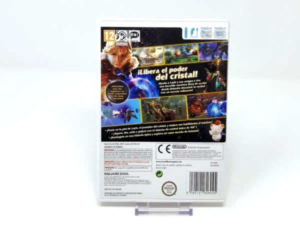 Parte trasera de Final Fantasy Crystal Chronicles: The Crystal Bearers (ESP) para Nintendo Wii, edición PAL España