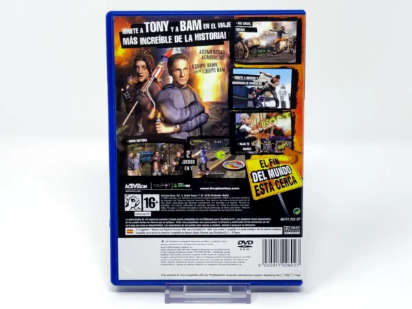 Parte trasera de Tony Hawk's Underground 2 (ESP) para PlayStation 2, edición PAL España