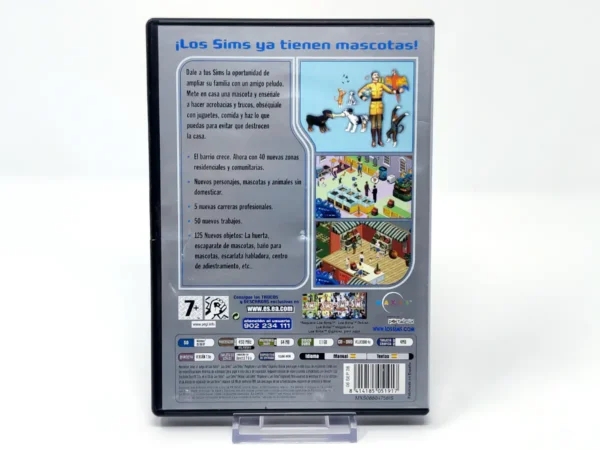 Parte trasera de Los Sims: Animales a raudales (ESP) para PC, edición PAL España