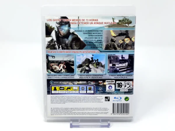 Parte trasera de Tom Clancy's Ghost Recon: Advanced Warfighter 2 (ESP) para PlayStation 3, edición PAL España