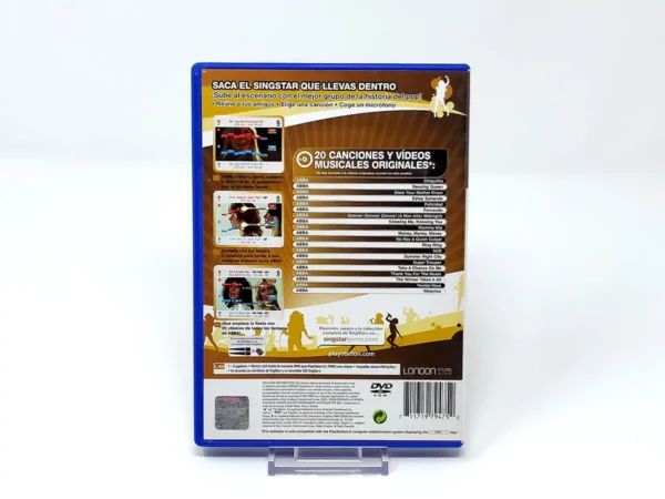 Parte trasera de SingStar ABBA (ESP) (Rebajado) para PlayStation 2, edición PAL España