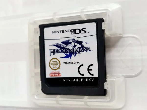 Lateral de la caja de Heroes of Mana (ESP) para Nintendo DS