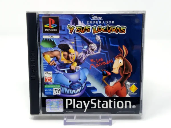 Portada de Disney El Emperador y sus Locuras (ESP) para PlayStation 1, edición PAL España, de segunda mano