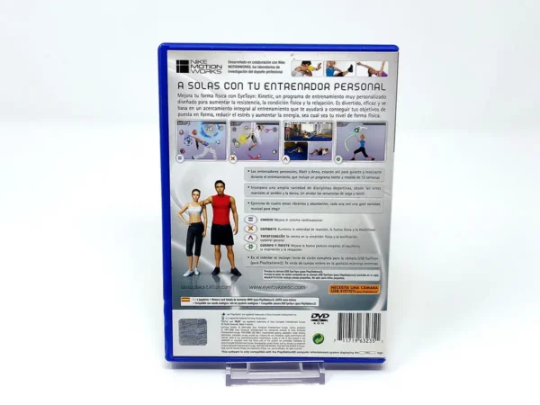 Parte trasera de EyeToy: Kinetic (ESP) (v2) para PlayStation 2, edición PAL España