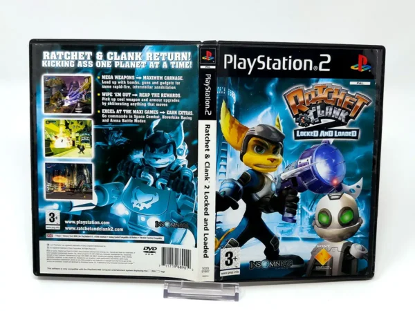 Ratchet & Clank 2: Locked and Loaded (UK) (Carátula) para PlayStation 2, edición PAL UK, de segunda mano