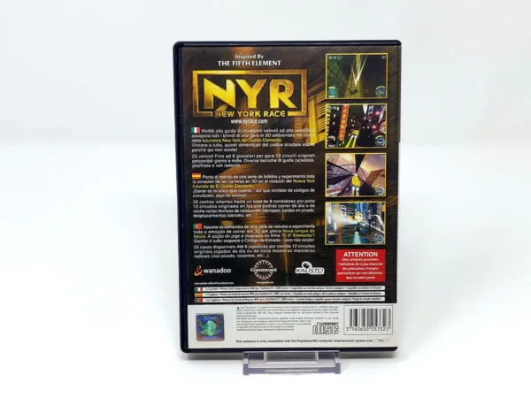 Parte trasera de NYR: New York Race (ESP) para PlayStation 2, edición PAL España