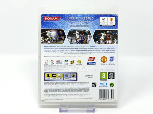 Parte trasera de PES 2012: Pro Evolution Soccer (ESP) (Rebajado) para PlayStation 3, edición PAL España
