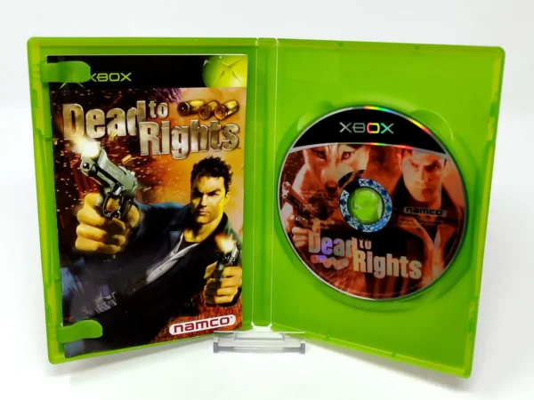 Interior del juego Dead To Rights (ESP) para XBOX con disco y manual