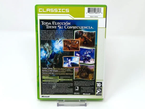 Parte trasera de Fable: The Lost Chapters (ESP) (Classics) para XBOX, edición PAL España