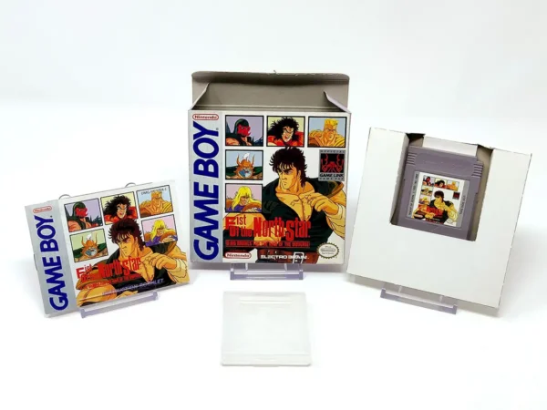 Interior del juego Fist of the North Star (USA) para Nintendo Game Boy con disco y manual