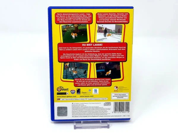 Parte trasera de Lassie (ALE) para PlayStation 2, edición PAL Alemania