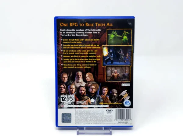 Parte trasera de The Lord of the Rings: The Third Age (UK) para PlayStation 2, edición PAL UK