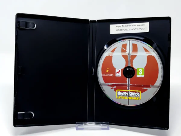 Interior del juego Angry Birds: Star Wars (ESP) para PC con disco y manual