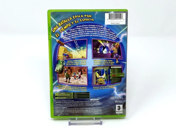 Parte trasera de Blinx 2: Masters of Time & Space (ESP) para XBOX, edición PAL España