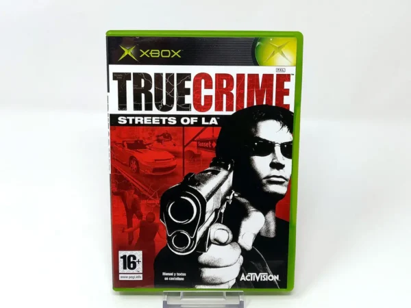 Portada de True Crime: Streets of LA (ESP) para XBOX, edición PAL España, de segunda mano