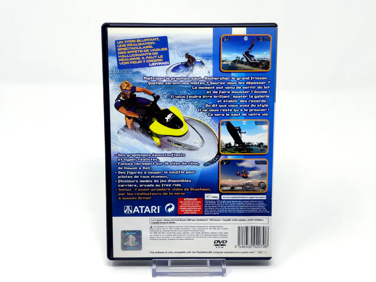 Parte trasera de Splashdown (FRA) (Rebajado) para PlayStation 2, edición PAL Francia