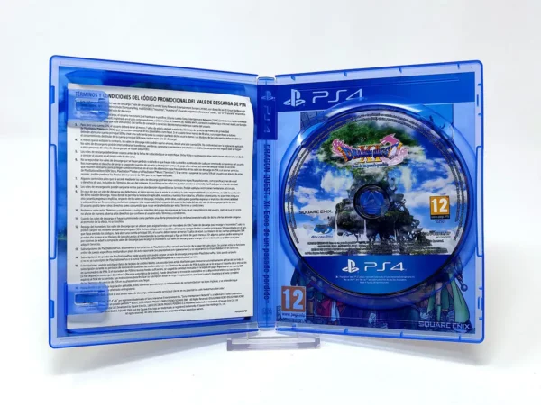 Interior del juego Dragon Quest XI: Ecos de un pasado perdido (Edition of Light) (ESP) para PlayStation 4 con disco y manual