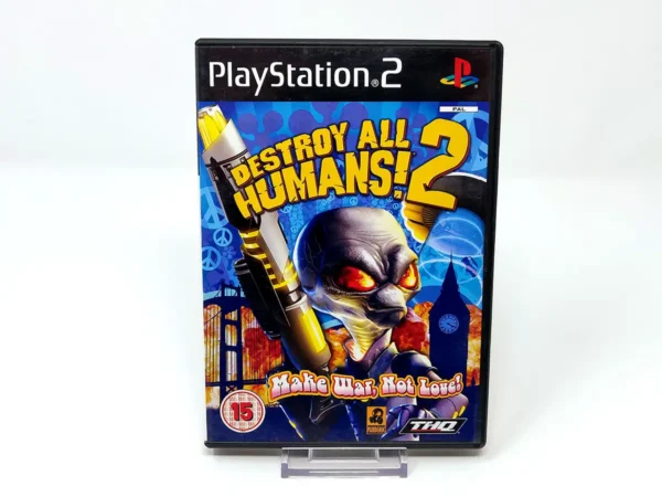 Portada de Destroy All Humans! 2 (UK) para PlayStation 2, edición PAL UK, de segunda mano