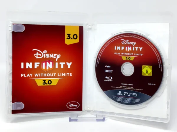Interior del juego Disney Infinity 3.0: Play Without Limits (ESP) para PlayStation 3 con disco y manual