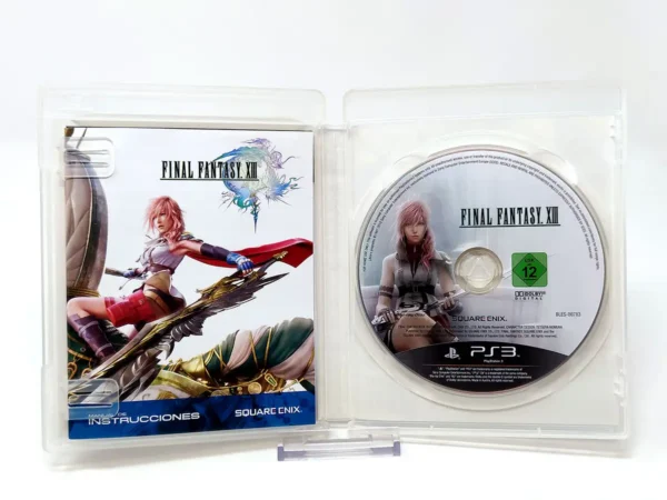 Parte trasera de Final Fantasy XIII (ESP) para PlayStation 3, edición PAL España