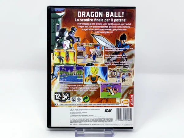 Parte trasera de Super Dragon Ball Z (ITA) (Rebajado) para PlayStation 2, edición PAL Italia