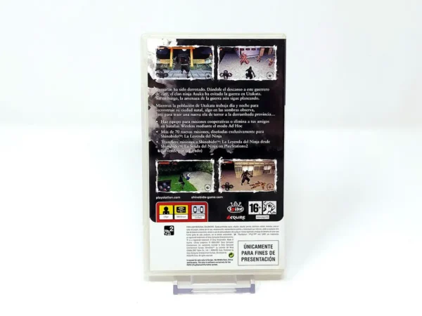 Parte trasera de Shinobido: La Leyenda del Ninja (ESP) (Promo) para PSP, edición PAL España